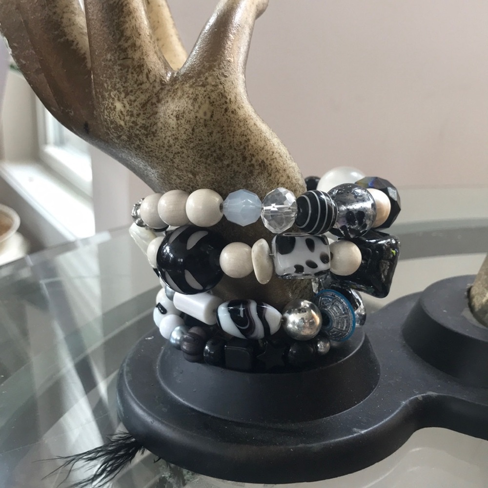 Wraparound beaded bracelet